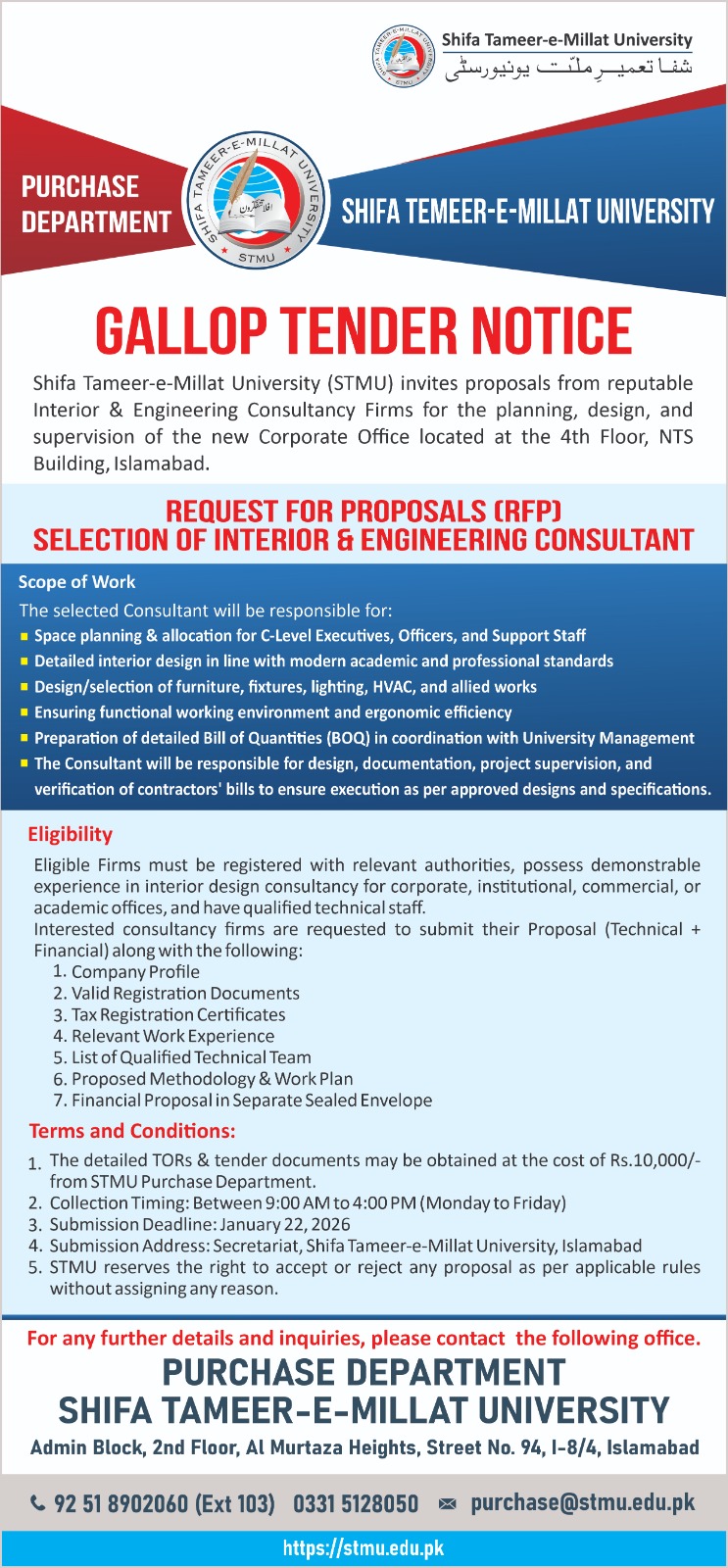 Draft Advertisement Selection of Interior Engineering Consultant Final